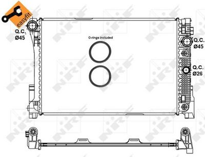 Radiator, engine cooling 58335