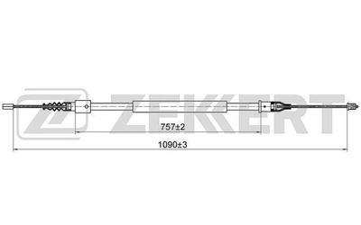 Тросик, cтояночный тормоз ZEKKERT BZ-1139 для OPEL CORSA
