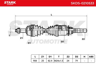 полуоска STARK SKDS-0210533