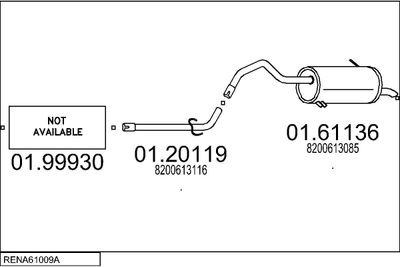 SISTEM DE ESAPAMENT MTS RENA61009A011070