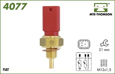 MTE-THOMSON 4077 Датчик температури охолоджуючої рідини для FIAT (Фиат)