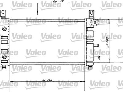 VALEO 730558 Радіатор охолодження двигуна для FORD (Форд)