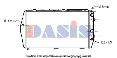 Радиатор, охлаждение двигателя AKS DASIS 480750N для AUDI 200