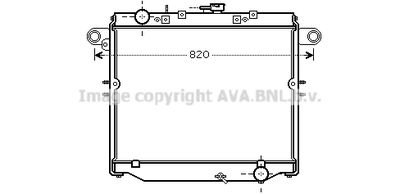 Радиатор, охлаждение двигателя AVA QUALITY COOLING TOA2379 для TOYOTA LAND CRUISER
