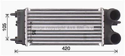 Интеркулер AVA QUALITY COOLING FD4657 для FORD TOURNEO