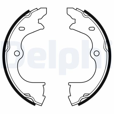 Zestaw szczęk hamulcowych, hamulec postojowy DELPHI LS2173