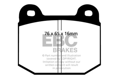 Комплект тормозных колодок, дисковый тормоз EBC Brakes DP4197R для BMW M1