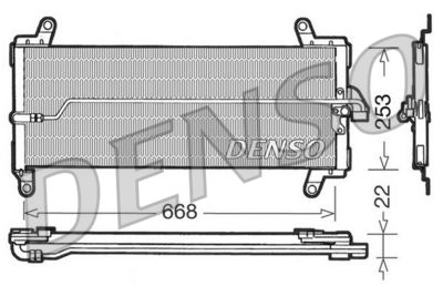 Конденсатор, кондиционер DENSO DCN09002 для FIAT BARCHETTA