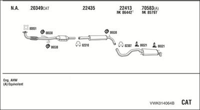 SISTEM DE ESAPAMENT WALKER VWK014064B