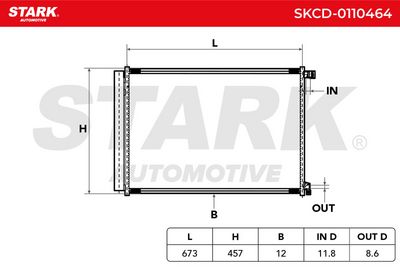 кондензатор, климатизация STARK SKCD-0110464