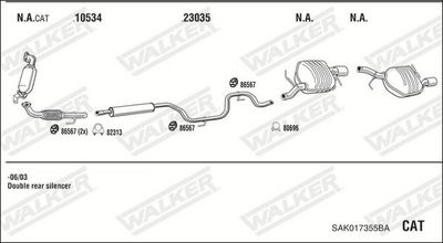 Изпускателна система WALKER SAK017355BA