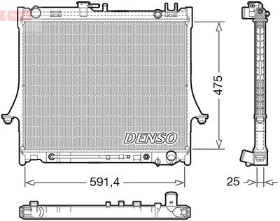 Радиатор, охлаждение двигателя DENSO DRM99015 для ISUZU D-MAX