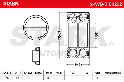 комплект колесен лагер STARK SKWB-0180202