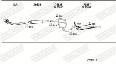 SISTEM DE ESAPAMENT WALKER VW80310