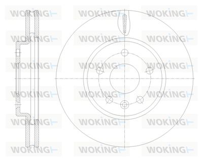WOKING D61793.10 Тормозные диски для OPEL ASTRA K (B16) 1.6 CDTi (68)