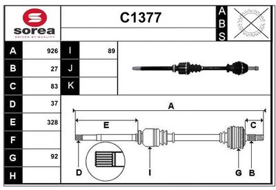 ANTRIEBSWELLE SNRA C1377