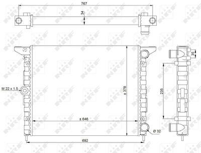 Радиатор, охлаждение двигателя WILMINK GROUP WG2161907 для VW SHARAN