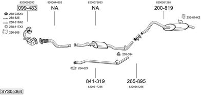 Układ wydechowy BOSAL SYS05364