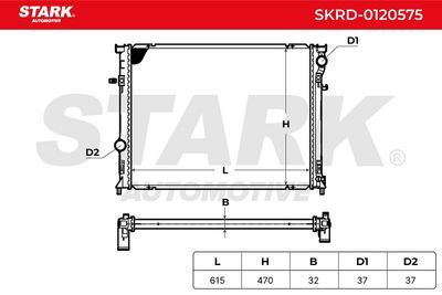 радиатор, охлаждане на двигателя STARK SKRD-0120575