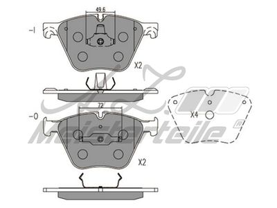 комплект спирачно феродо, дискови спирачки A.Z. Meisterteile AZMT-44-022-1670