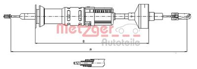 Трос, управление сцеплением METZGER 10.3412 для SEAT TOLEDO