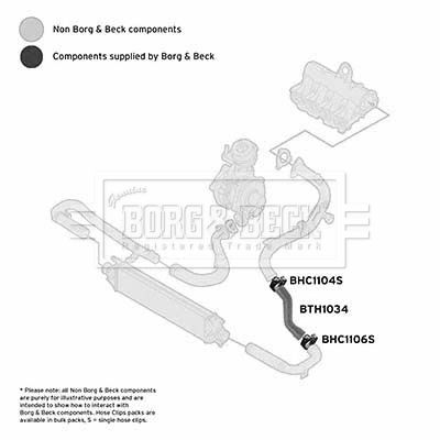 Charge Air Hose Borg & Beck BTH1034