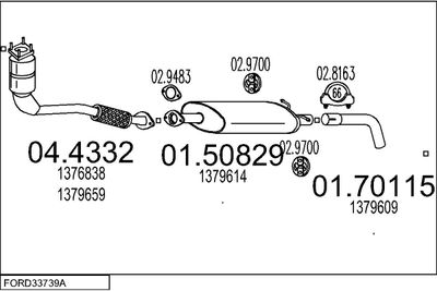 SISTEM DE ESAPAMENT MTS FORD33739A019598
