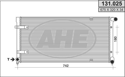 AHE 131.025 Радиатор охлаждения двигателя для VW JETTA II (19E, 1G2, 165)