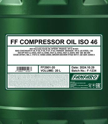FANFARO Compressor Oil ISO 46 20L