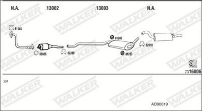 Изпускателна система WALKER AD90019