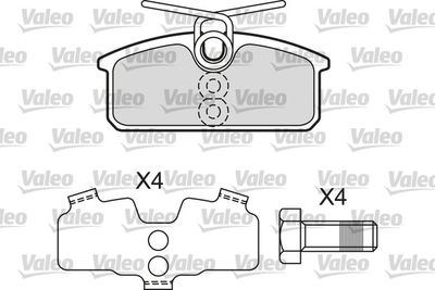 VALEO 601662 Тормозные колодки и сигнализаторы  для RENAULT TWIZY (Рено Тwиз)