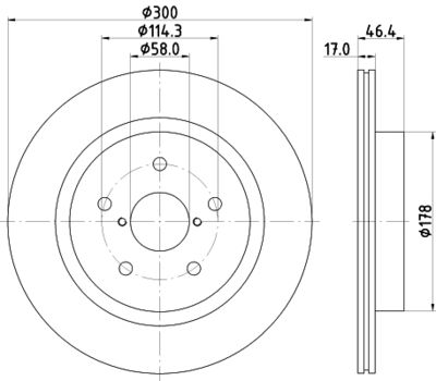 Тормозной диск TEXTAR 92302003 для SUBARU LEVORG