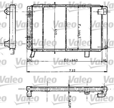 VALEO 730069 Радіатор охолодження двигуна для PEUGEOT (Пежо)