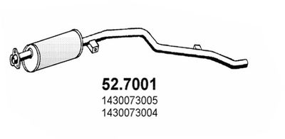 Глушитель выхлопных газов конечный ASSO 52.7001 для SUZUKI LJ80