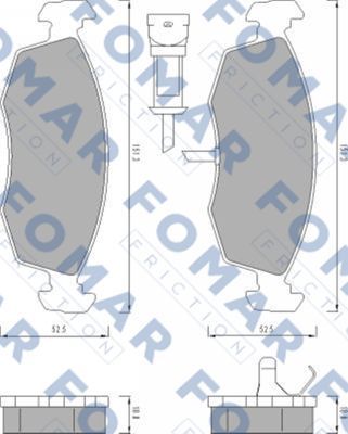 Комплект тормозных колодок, дисковый тормоз FOMAR Friction FO 478581 для FORD SCORPIO