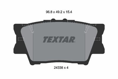 Комплект тормозных колодок, дисковый тормоз TEXTAR 2433801 для LEXUS HS