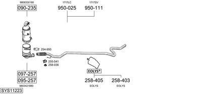 Układ wydechowy BOSAL SYS11223
