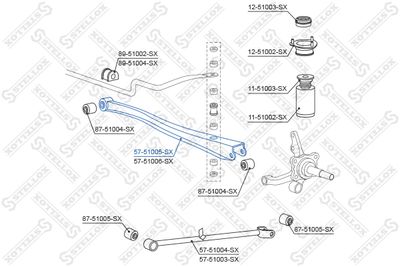 STELLOX 57-51005-SX Рычаг подвески  для HYUNDAI ACCENT седан (X-3) 1.5 i 12V