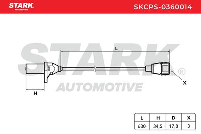 импулсен датчик, колянов вал STARK SKCPS-0360014