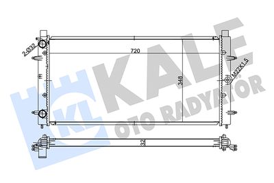 Радиатор, охлаждение двигателя KALE OTO RADYATÖR 347535 для VW CALIFORNIA