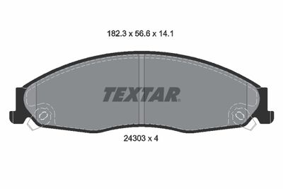 Комплект тормозных колодок, дисковый тормоз TEXTAR 2430301 для CADILLAC STS