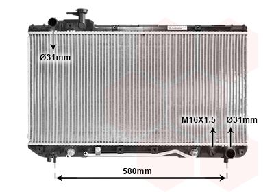 VAN WEZEL 53002220 Радиатор охлаждения двигателя  для TOYOTA RAV 4 (Тойота Рав 4)