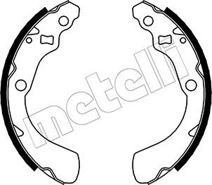 METELLI 53-0156 Ремкомплект барабанных колодок  для HONDA LOGO (Хонда Лого)