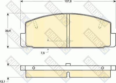 Комплект тормозных колодок, дисковый тормоз GIRLING 6110279 для HAIMA (FAW) 3