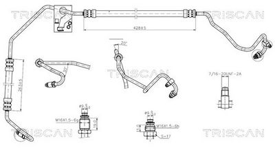 Wąż hydrauliczny, system kierowania TRISCAN 851625002