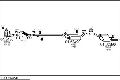 SISTEM DE ESAPAMENT MTS FORD56727B132339