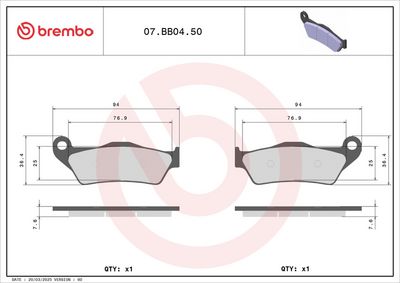 BREMSBELAGSATZ SCHEIBENBREMSE