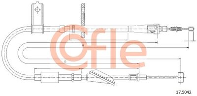 Тросик, cтояночный тормоз COFLE 92.17.5042 для OPEL AGILA