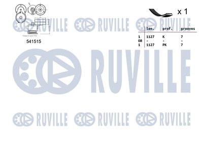 SET CUREA TRANSMISIE CU CANELURI RUVILLE 570081 1
