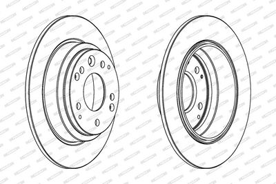 BREMSSCHEIBE FERODO DDF672 1